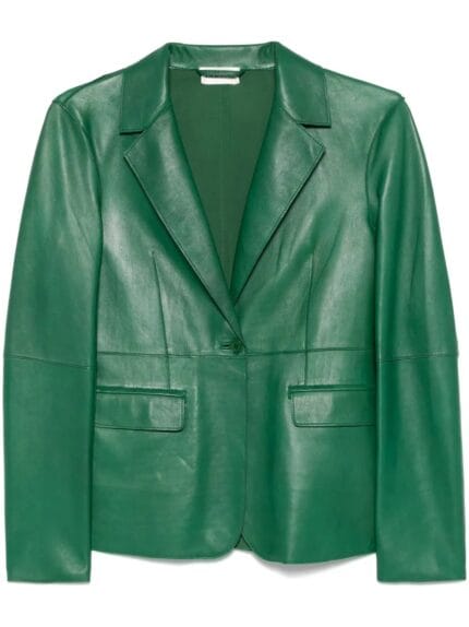 Emerald Leather Blazer