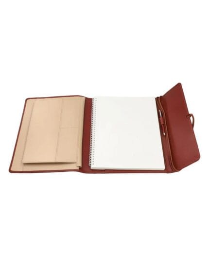 A4 BROWN LEATHER PADFOLIO